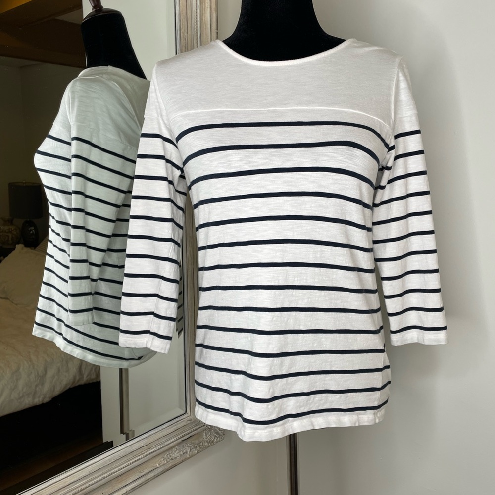 Striped Top with Open Tie Back